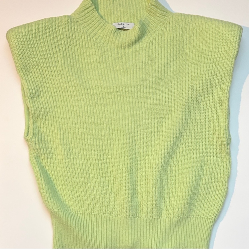 Aritzia Wool Light Green Turtleneck Sweater